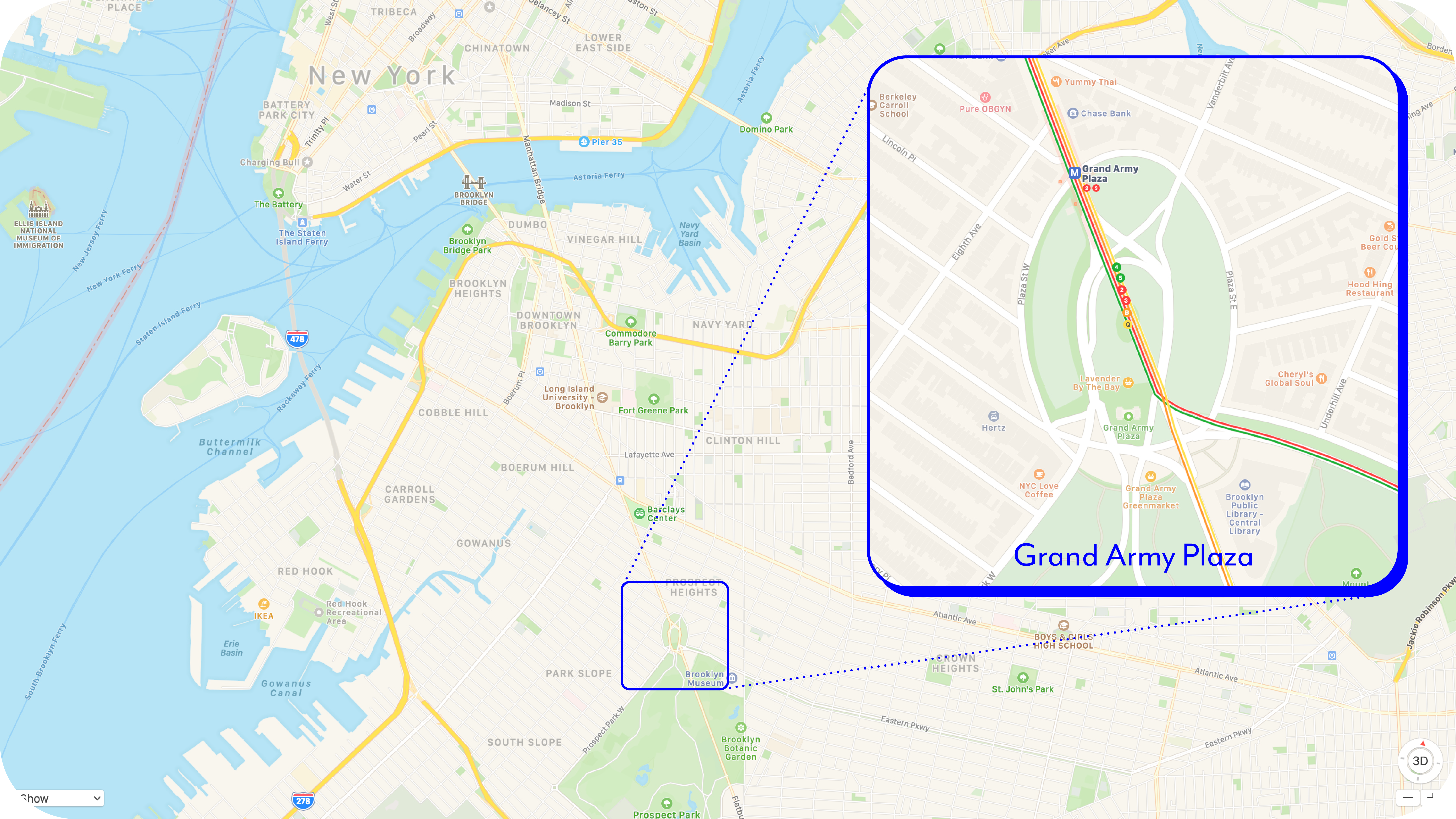 Grand Army Plaza location on Map